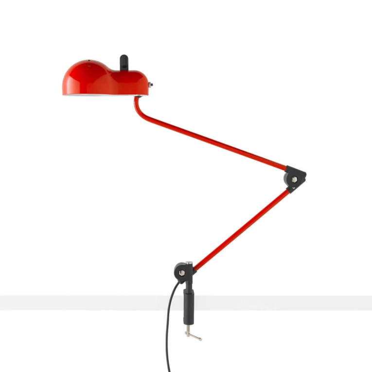 Lampe de bureau TOPO à pince Rouge STILNOVO