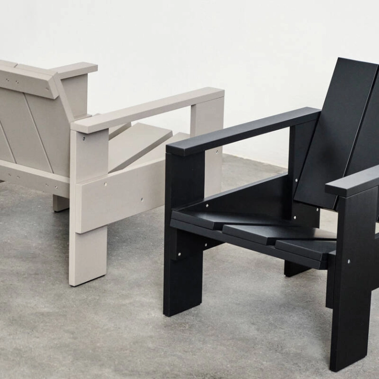Fauteuil extérieur Fauteuil CRATE Noir HAY
