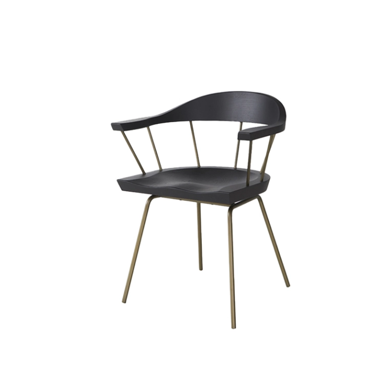 Chaise SPINDLE Frêne ébène/ bronze BASSAMFELLOWS