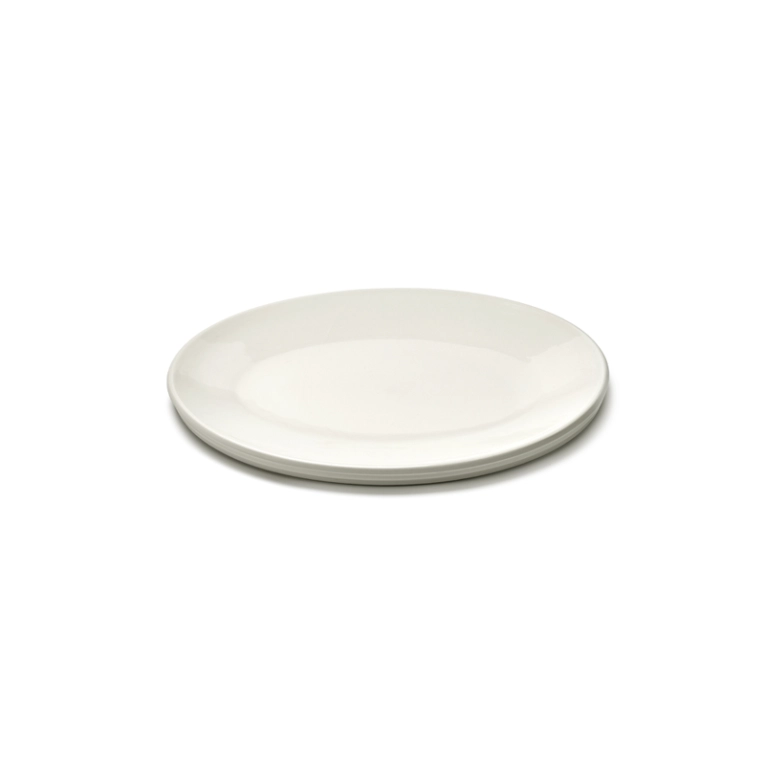Plateau, plat Plat de service oval DUNE S Blanc albâtre SERAX