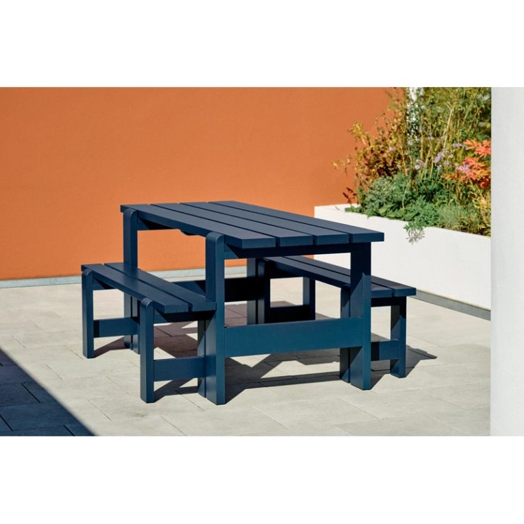 Banc extérieur Banc WEEKDAY L 140 Bleu acier HAY