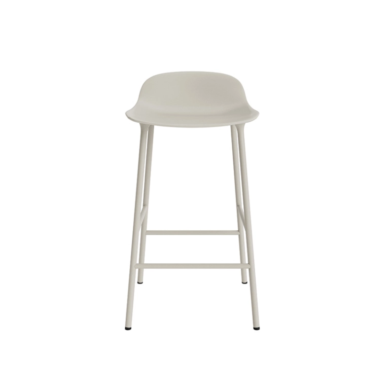 Tabouret haut FORM BARSTOOL pieds acier Gris clair Normann Copenhagen