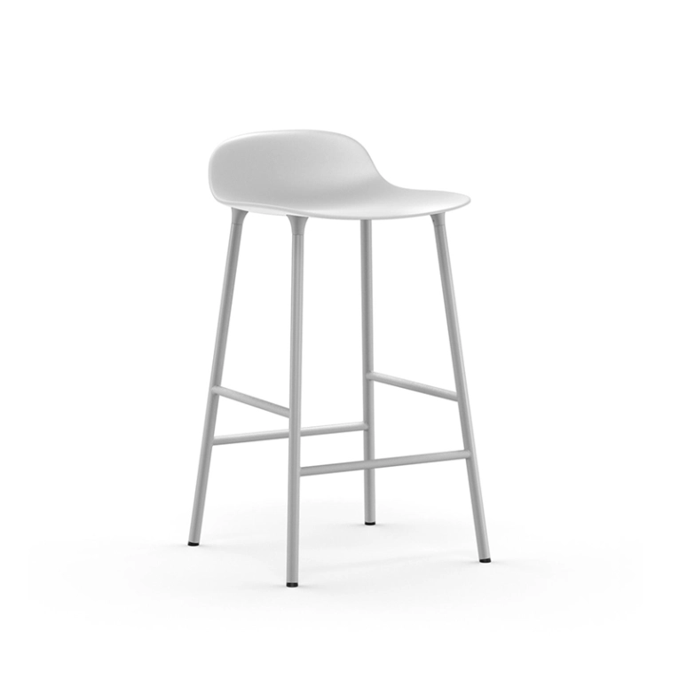 Tabouret haut FORM BARSTOOL pieds acier Blanc Normann Copenhagen