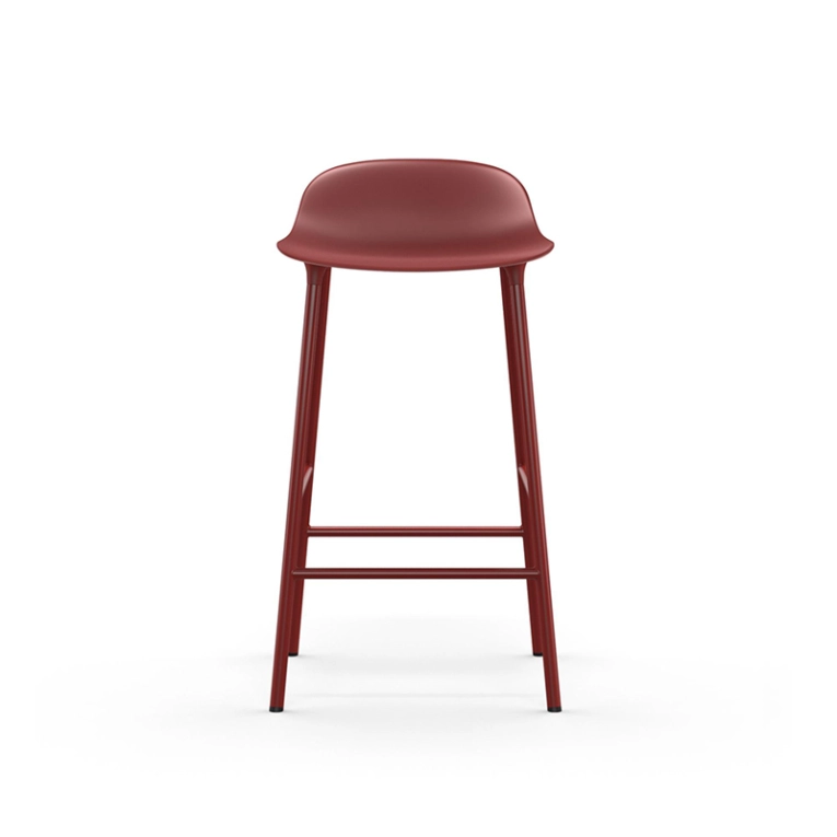Tabouret haut FORM BARSTOOL pieds acier Rouge Normann Copenhagen