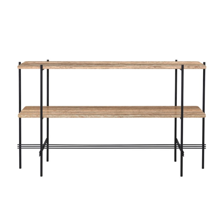 Console TS H 72 Travertin taupe chaud GUBI