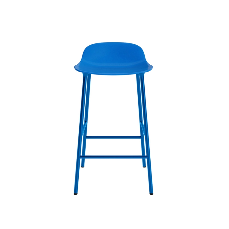 Tabouret haut FORM BARSTOOL pieds acier Bleu vif  Normann Copenhagen