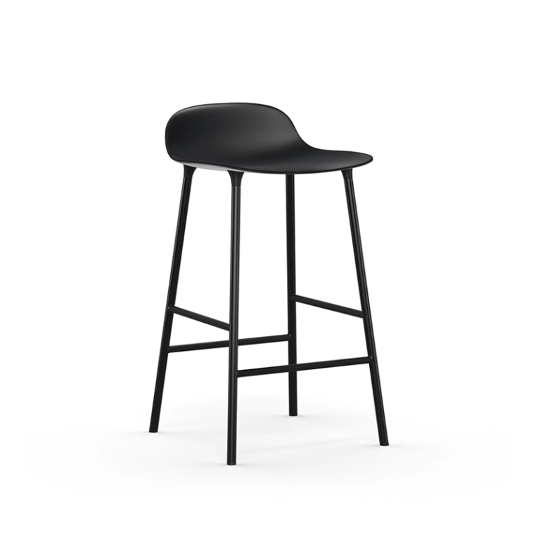 Tabouret haut FORM BARSTOOL pieds acier Noir Normann Copenhagen