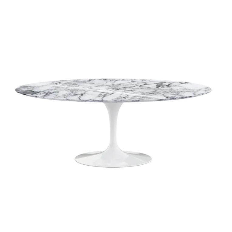Table SAARINEN Ovale marbre Arabescato brillant KNOLL
