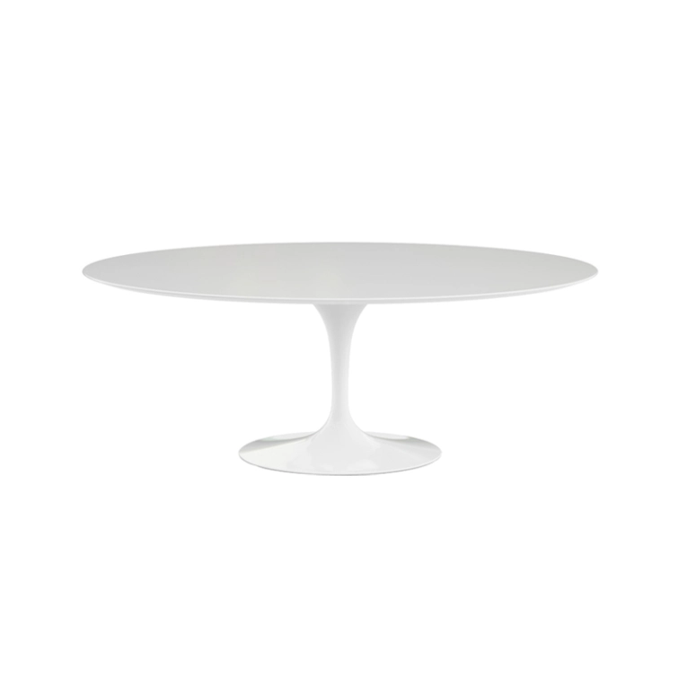 Table SAARINEN Ovale plateau stratifié Blanc KNOLL