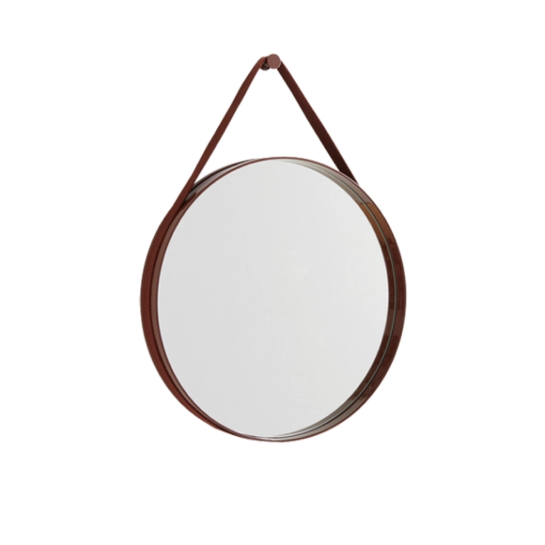 Miroir Miroir STRAP NO 2 Ø 50 Marron foncé HAY