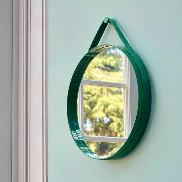 Miroir Miroir STRAP NO 2 Ø 50 Marron foncé HAY