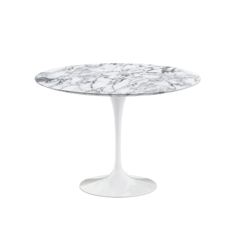Table SAARINEN Ø 107 Marbre Arabescato satiné mat KNOLL
