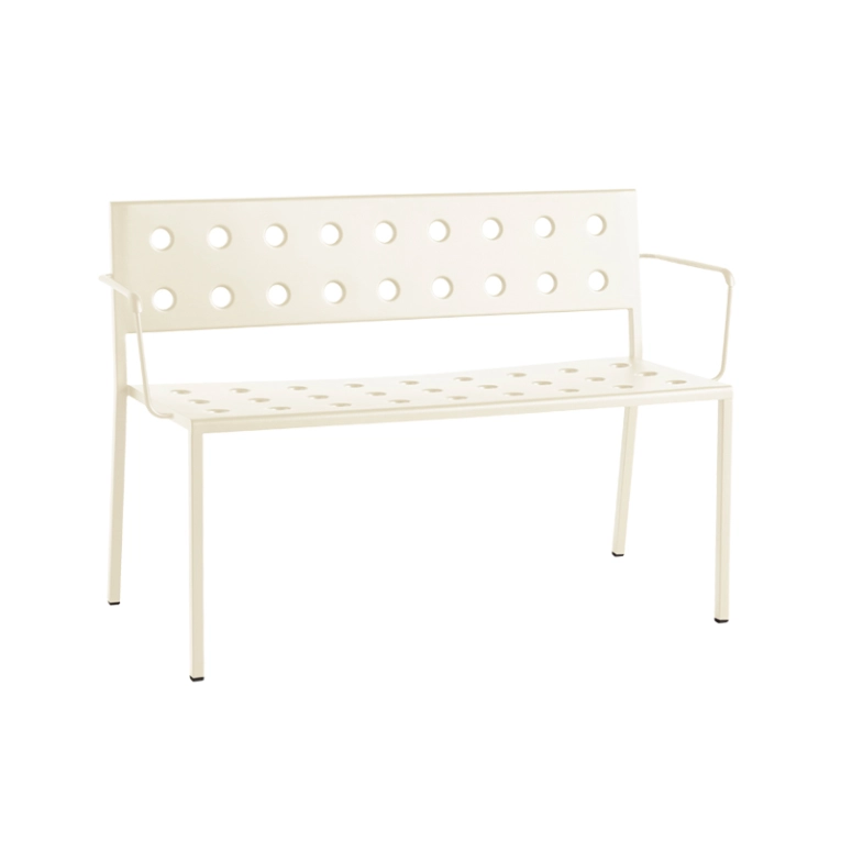 Banc extérieur Banc BALCONY DINING avec accoudoirs Beige HAY