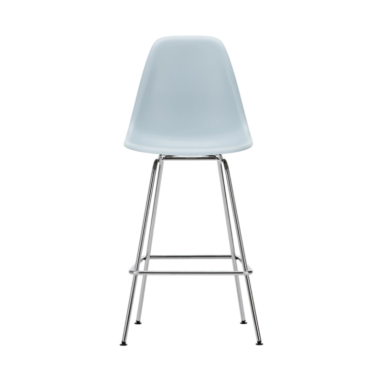 Tabouret haut EAMES PLASTIC STOOL Medium Gris bleuté RE VITRA