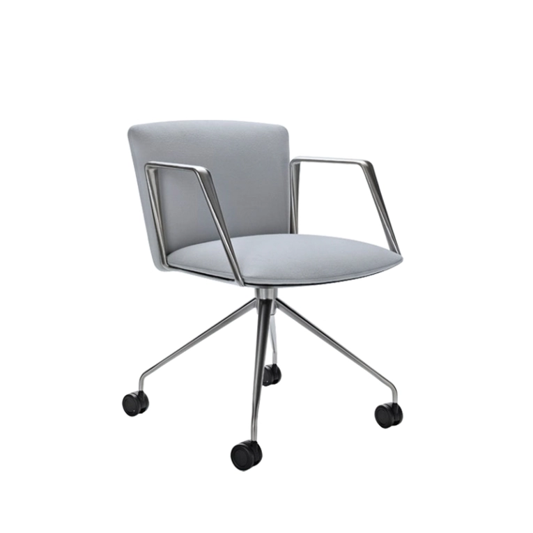Fauteuil de bureau VELA dossier bas Gris clair LN1A TECNO
