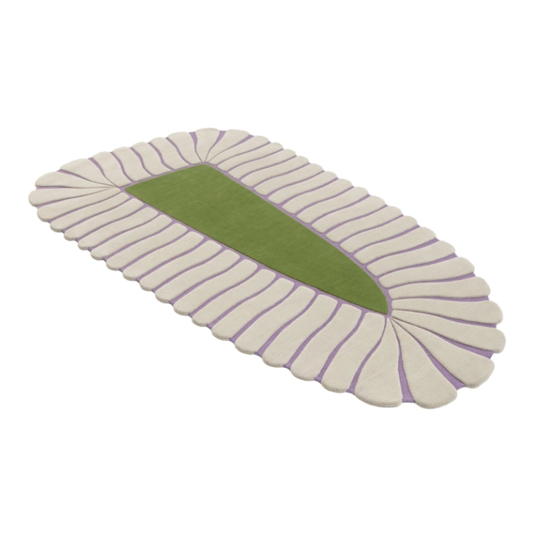 Tapis Tapis M'AMA NON M'AMA SMALL Perle/Olive CC-TAPIS