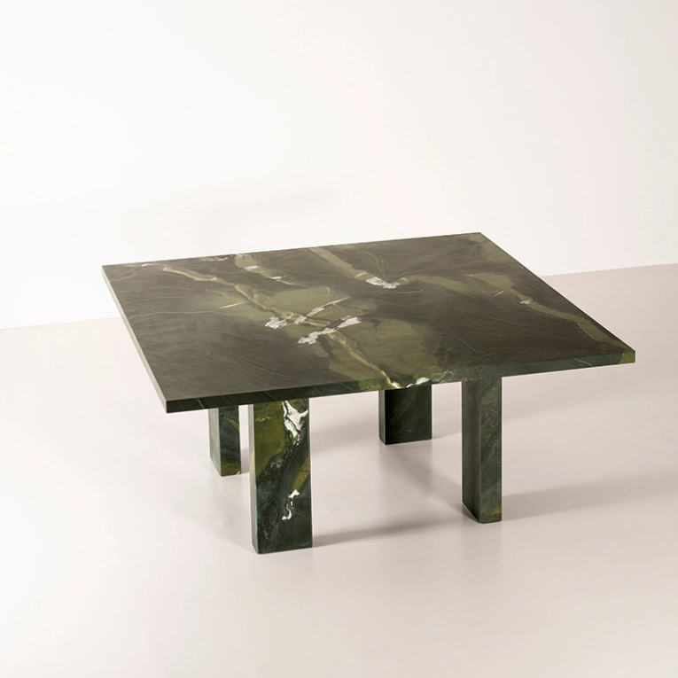 Table CLOCKWISE 160x160 Marbre Vert Avocado TACCHINI