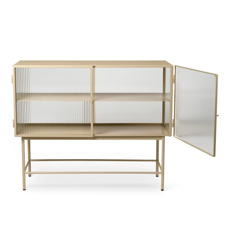 Meuble de rangement Buffet HAZE verre cannelé Cachemire FERM LIVING