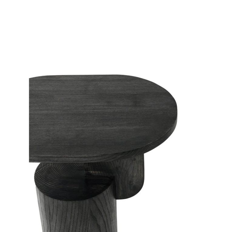 Table d'appoint guéridon INSERT Frêne teinté noir FERM LIVING