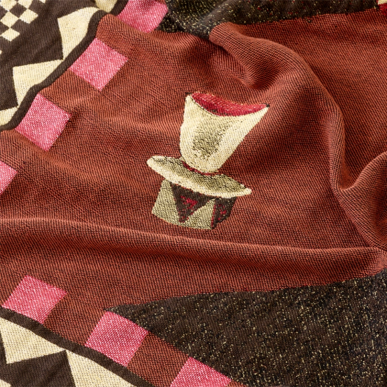 Plaid Plaid MOMENTO JH46 Rouge aube AND TRADITION