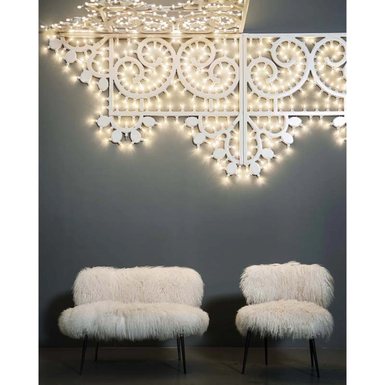 Fauteuil NEPAL MAMA Mongolia blanc BAXTER MADE IN ITALY