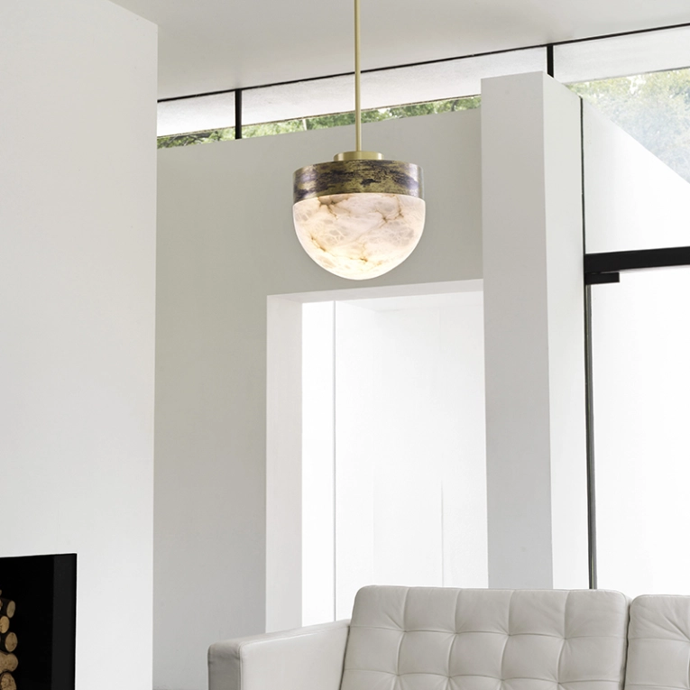 Suspension LUCID 300 Laiton oxydé argenté CTO LIGHTING