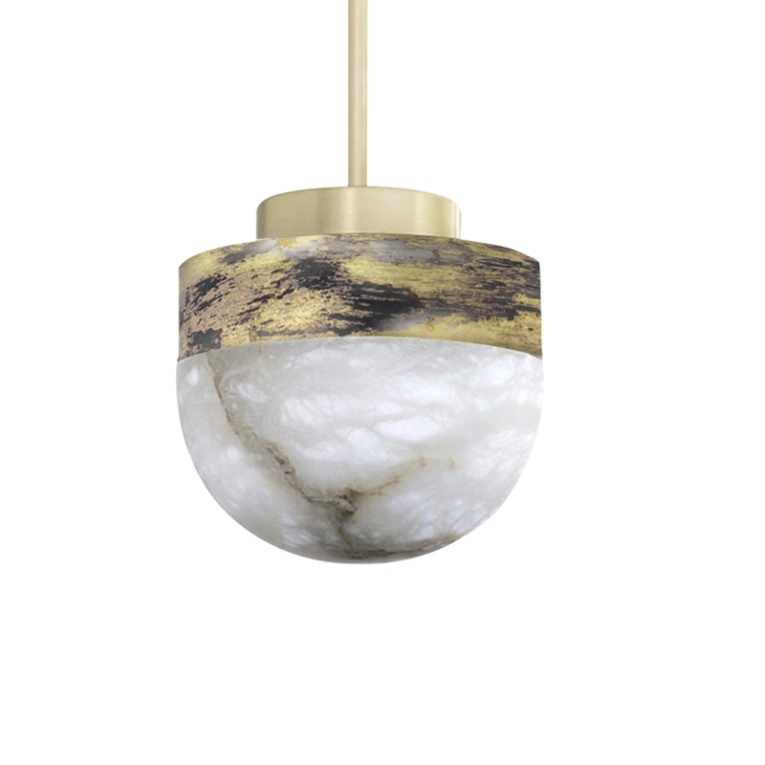 Suspension LUCID 200 Laiton oxydé argenté CTO LIGHTING