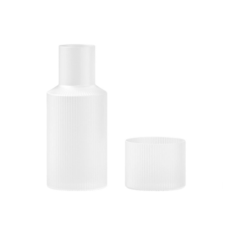 Carafe & verre Set carafe et verre RIPPLE Givré FERM LIVING