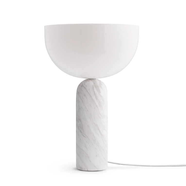 Lampe à poser KIZU Large Marbre blanc NEW WORKS