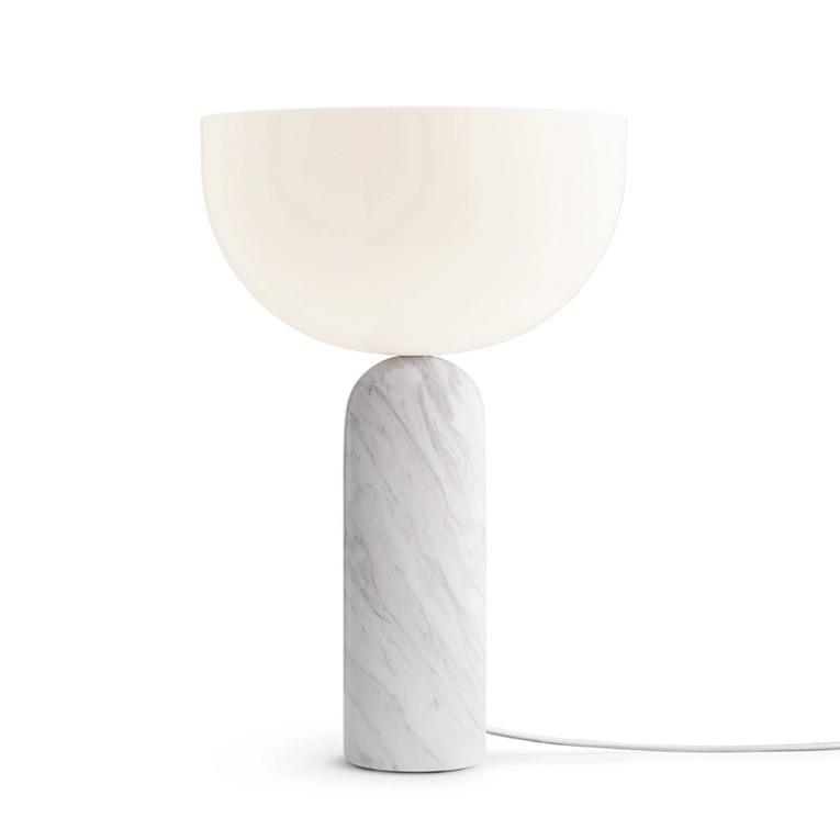 Lampe à poser KIZU Large Marbre blanc NEW WORKS
