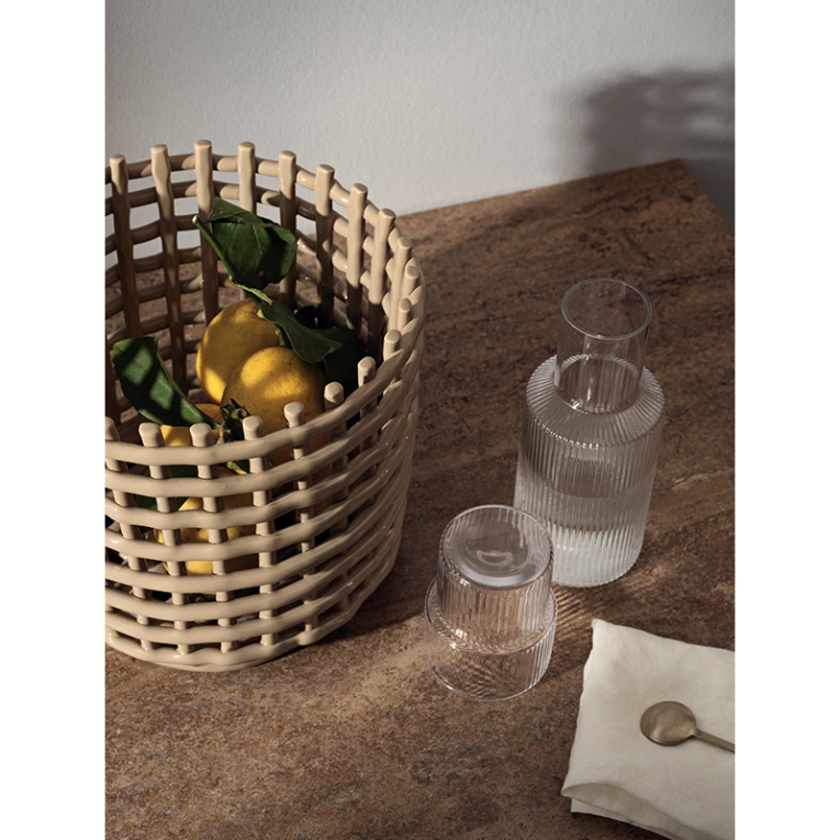 Carafe & verre Set de 4 verres RIPPLE Transparent FERM LIVING