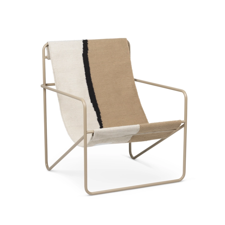 Fauteuil DESERT Soil Sable, beige, noir FERM LIVING