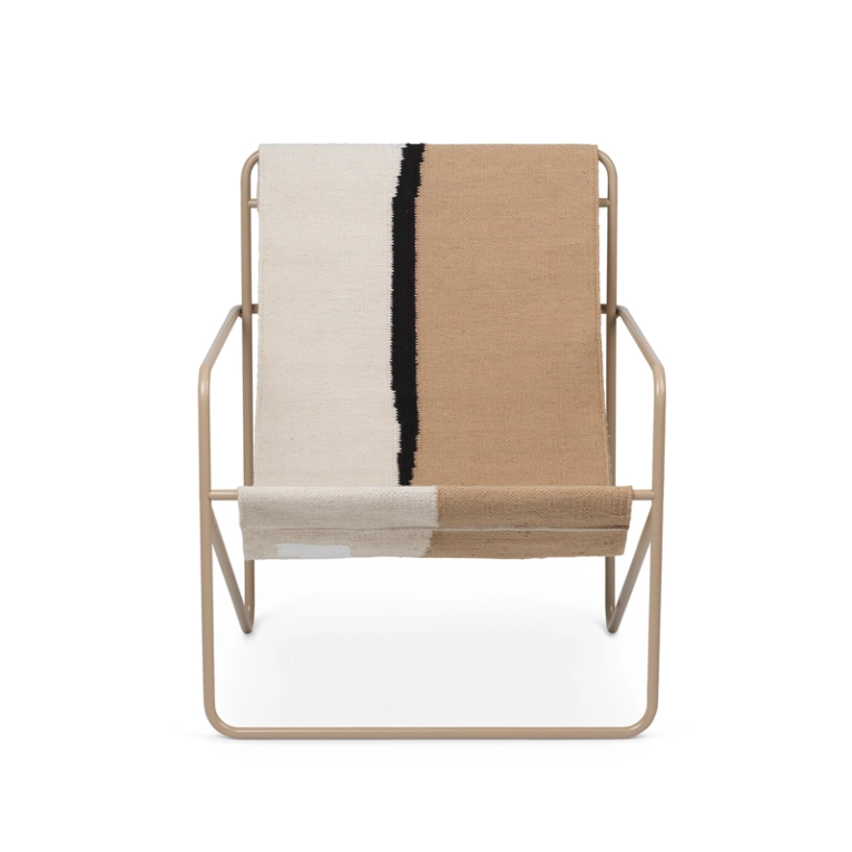 Fauteuil DESERT Soil Sable, beige, noir FERM LIVING