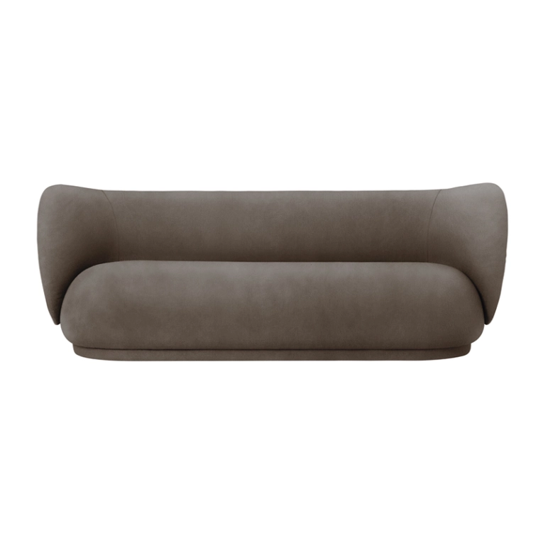 Canapé RICO 3 places Brossé Gris chaud FERM LIVING