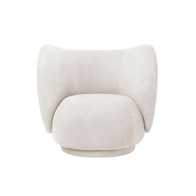 Fauteuil RICO Brossé Blanc cassé FERM LIVING