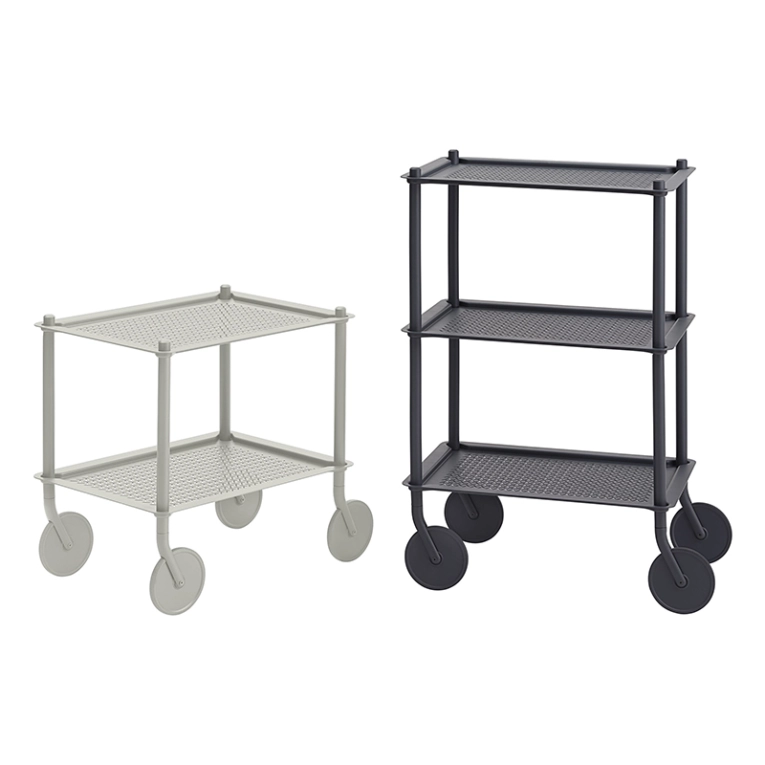Desserte FLOW TROLLEY 2 niveaux Gris MUUTO