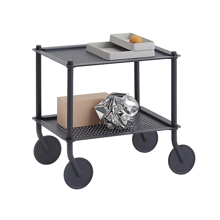 Desserte FLOW TROLLEY 2 niveaux Bleu-gris MUUTO