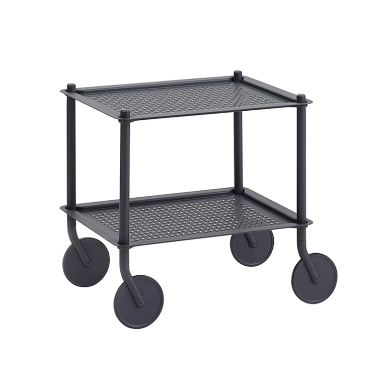 Desserte FLOW TROLLEY 2 niveaux Bleu-gris MUUTO