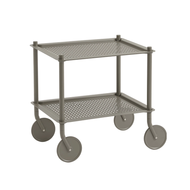 Desserte FLOW TROLLEY 2 niveaux Taupe MUUTO