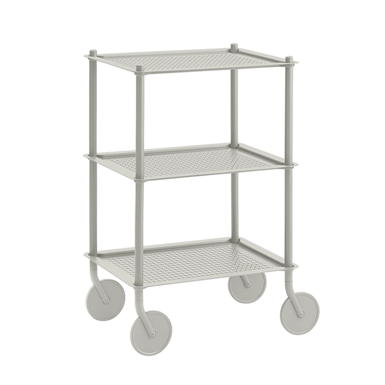 Desserte FLOW TROLLEY 3 niveaux Gris MUUTO