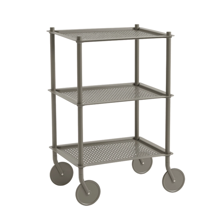 Desserte FLOW TROLLEY 3 niveaux Taupe MUUTO