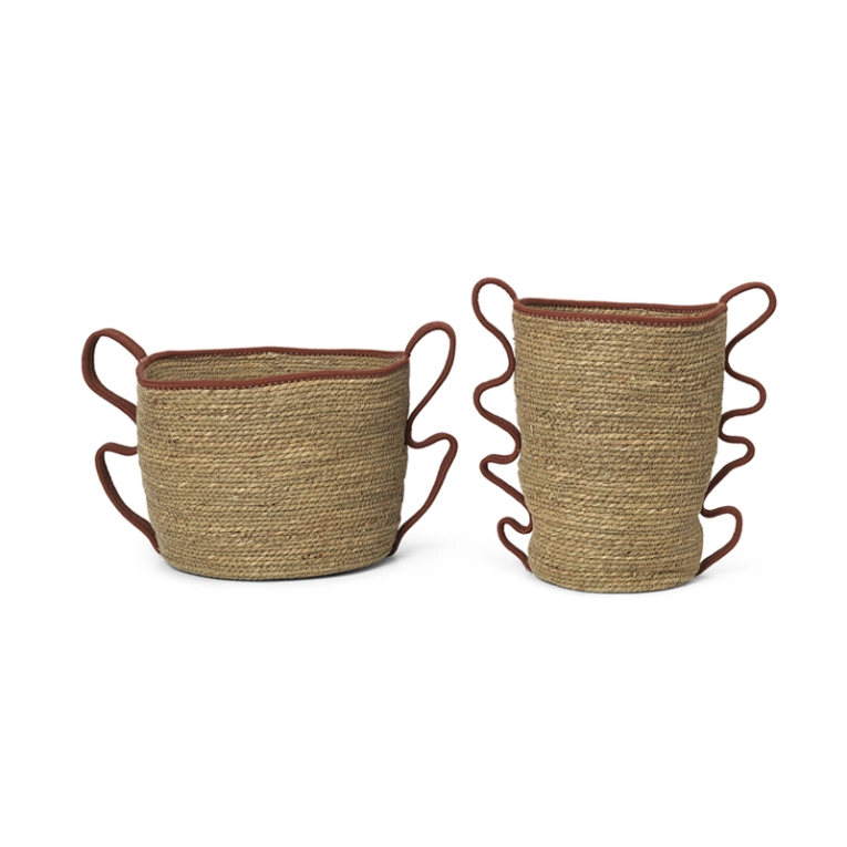 Petit rangement Set de 2 paniers VERSO Brique FERM LIVING