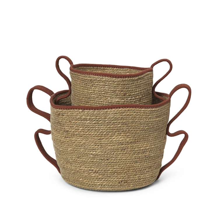 Petit rangement Set de 2 paniers VERSO Brique FERM LIVING