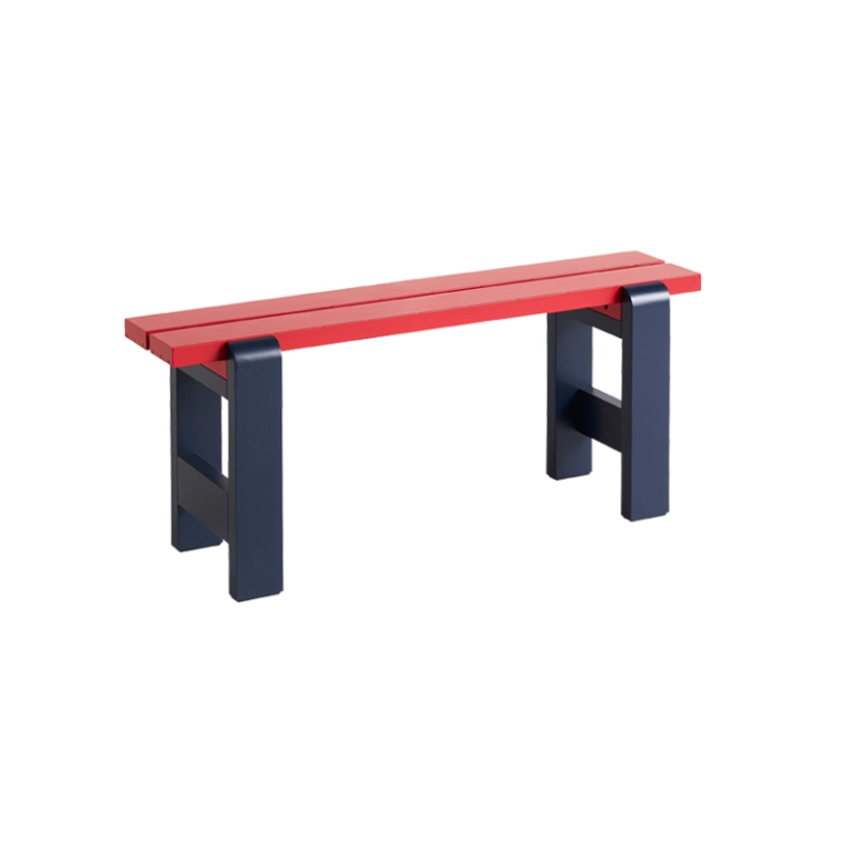 Banc extérieur Banc WEEKDAY DUO Rouge/ bleu acier HAY