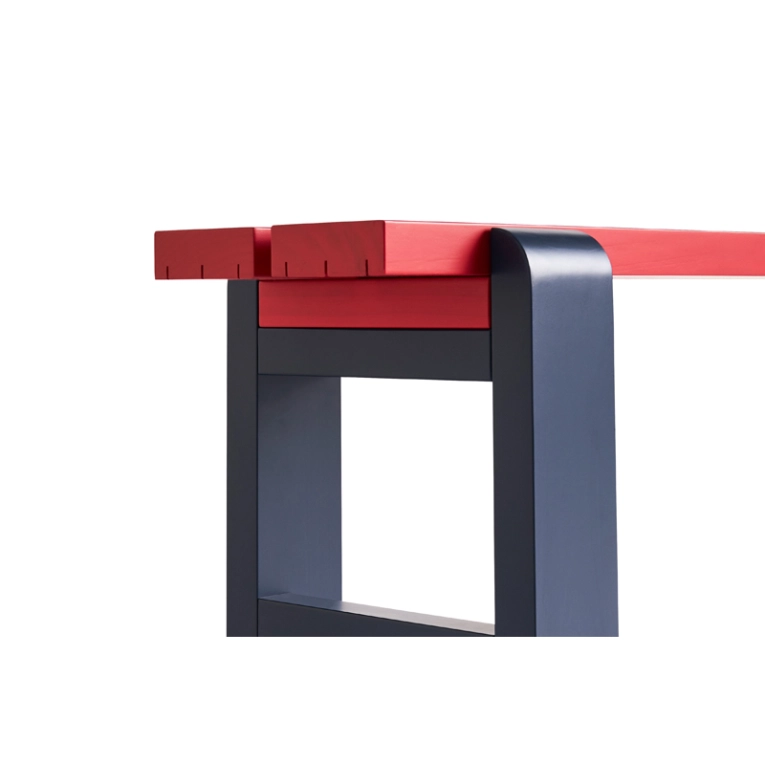 Banc extérieur Banc WEEKDAY DUO Rouge/ bleu acier HAY