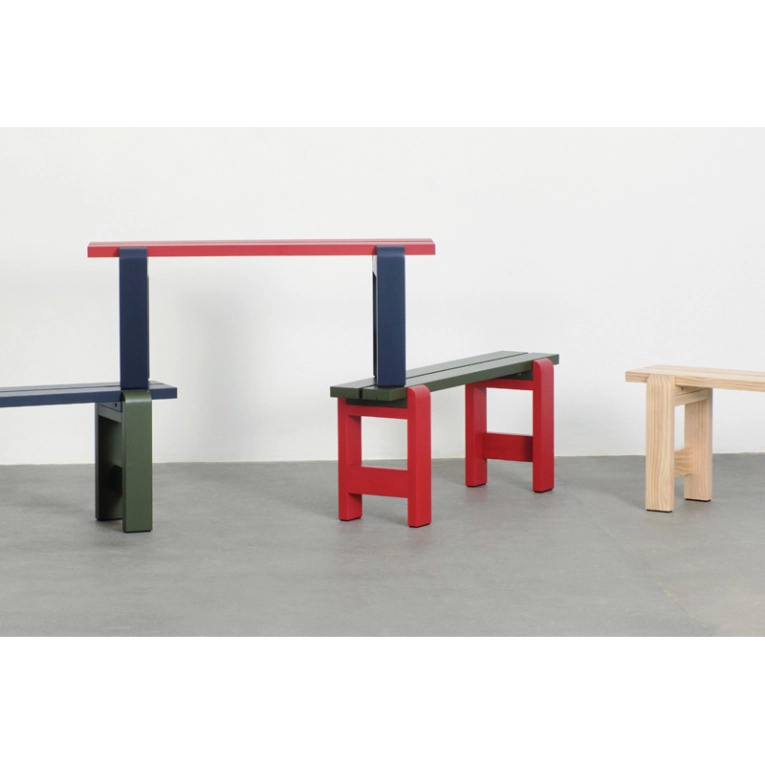 Banc extérieur Banc WEEKDAY DUO Bleu acier/ vert olive HAY