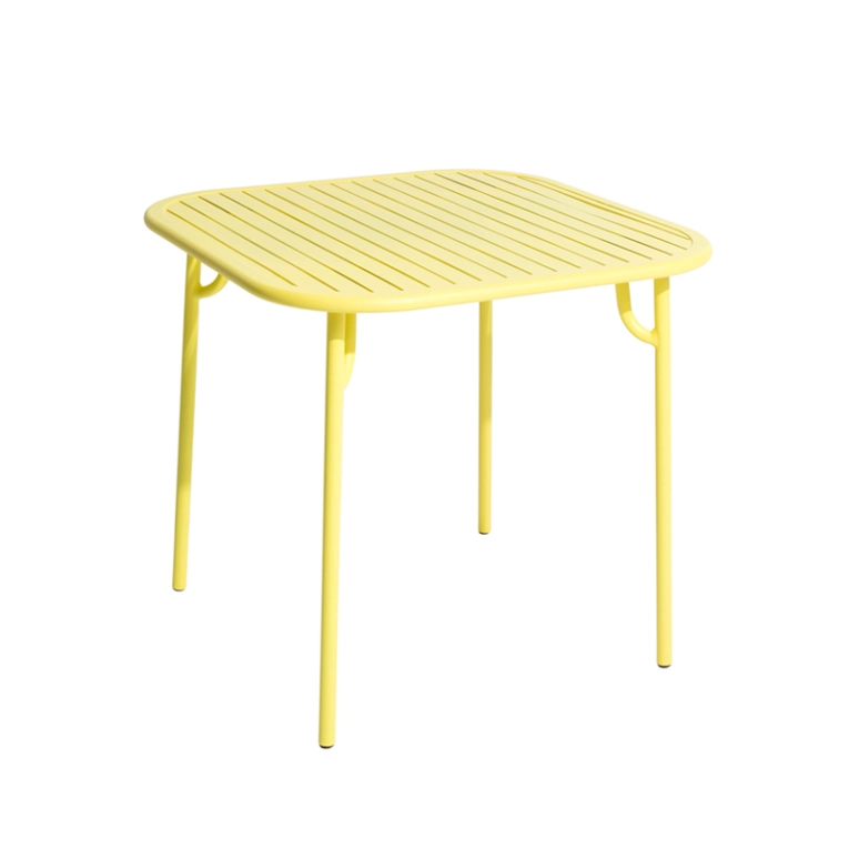 Table extérieur WEEK-END 85x85 Jaune PETITE FRITURE