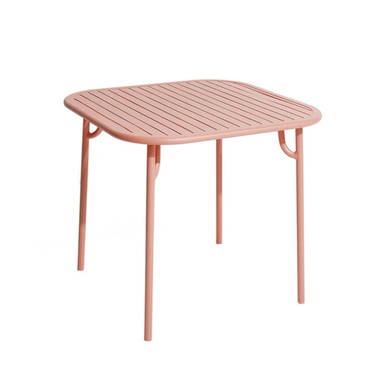 Table extérieur WEEK-END 85x85 Rose PETITE FRITURE