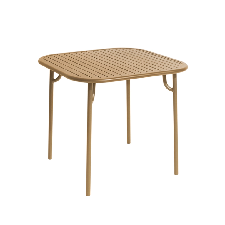 Table extérieur WEEK-END 85x85 Or PETITE FRITURE