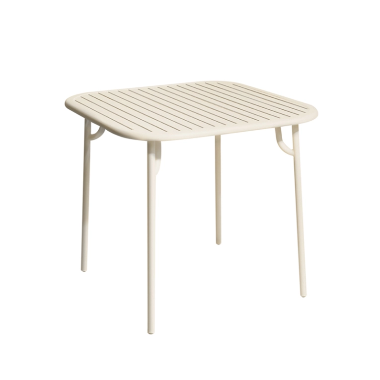 Table extérieur WEEK-END 85x85 Ivoire PETITE FRITURE